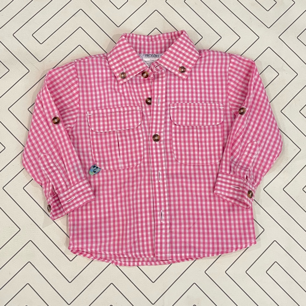 Prodoh Pink Checkered Fishing Shirt